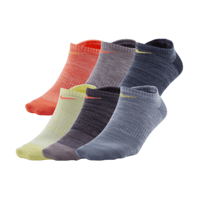 nike women's everyday lightweight no show training socks 6 pack