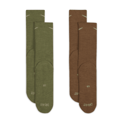 Nike Everyday Wool Cushioned Crew Socks (2 Pairs)