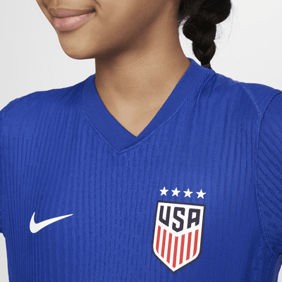 Jersey de fútbol Nike Dri-FIT ADV Authentic de la USWNT visitante 2024 Match para niños talla grande