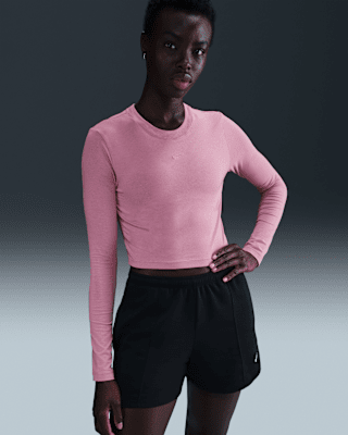 Женские  Nike Sportswear Chill Knit Slim Long-Sleeve Cropped Top