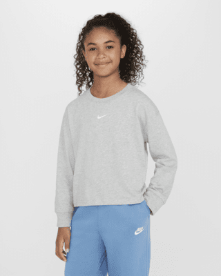 Подростковая футболка Nike Sportswear Essential Big Kids' (Girls') Long-Sleeve