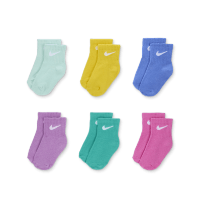 Nike Swoosh Baby (12-24M) Ankle Socks (6 Pairs)