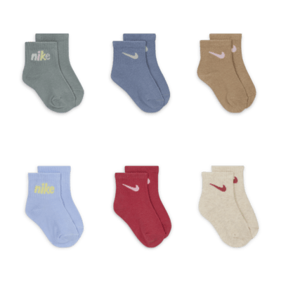 Nike Everyone From Day One Baby (0-6M) Socks Box Set (6-Pairs)