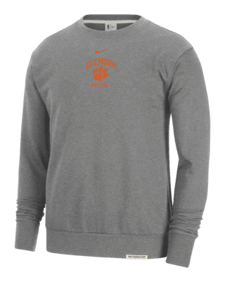 Мужской свитшот Clemson Standard Issue Nike College Fleece Crew-Neck