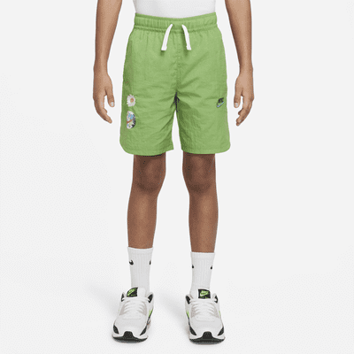 nike woven green shorts