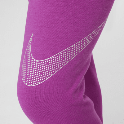 Conjunto de sudadera con gorro de cierre completo y leggings para infantil Nike Shine