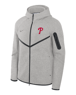Мужская куртка Philadelphia Phillies Tech Fleece Windrunner Nike MLB Full-Zip Hooded для бега