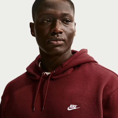 Sudadera con gorro sin cierre de tejido Fleece para hombre Nike Club