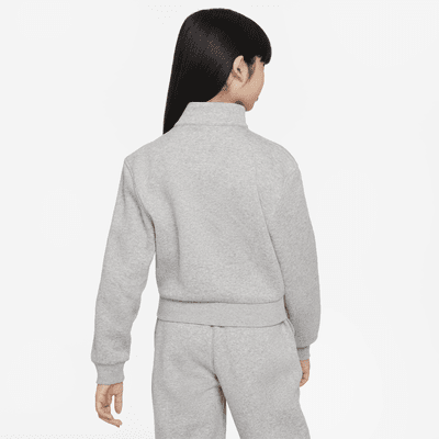Nike Sportswear Club Fleece Big Kids' (Girls') 1/2-Zip Long-Sleeve Top