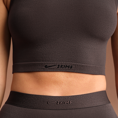 Bra de corte largo con cuello alto para mujer NikeSKIMS Vintage Seamless