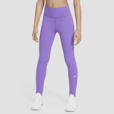 Leggings Dri-FIT de tiro alto para niña talla grande Nike One