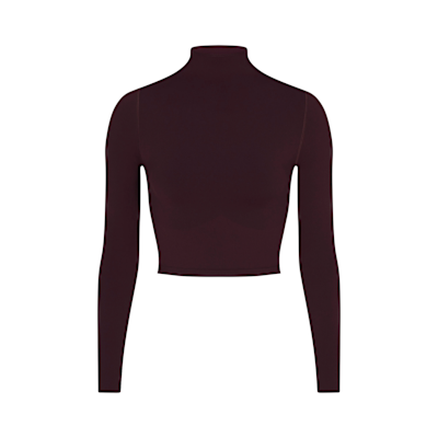 Top cropped de cuello alto para mujer NikeSKIMS Vintage Seamless