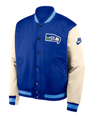 Мужская куртка Seattle Seahawks Rewind Legacy Nike NFL Full-Snap Bomber