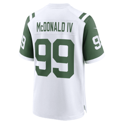 NFL New York Jets (Will McDonald IV) Men's Game Football Jersey