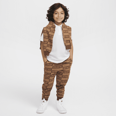 Joggers de tejido Fleece para niños talla pequeña Nike Sportswear Textured Club