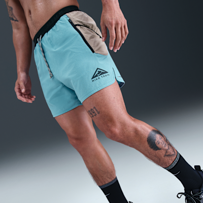 กางเกงวิ่งเทรลขาสั้น 5 นิ้วมีซับในผู้ชาย Nike Dri-FIT