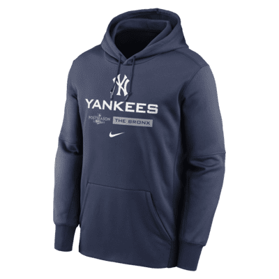 Official New York Yankees Baseball Large Logo Hoodie Navy Blue Large 