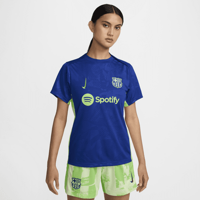 Playera de fútbol Nike Dri-FIT para antes del partido para mujer FC Barcelona Academy Pro Third