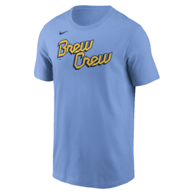 Nike Men's Powder Blue Milwaukee Brewers City Connect Velocity Practice  Performance T-shirt