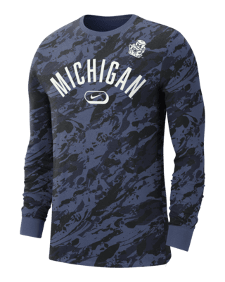 Мужская футболка Michigan Nike College Crew-Neck Long-Sleeve