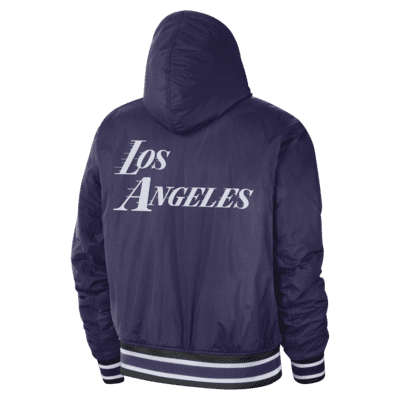 Nike Silver Los Angeles Lakers Courside Chrome Full-Zip Jacket