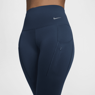 Leggings a 7/8 a vita alta con tasche e sostegno elevato Nike Go – Donna