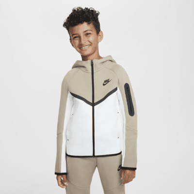 Sudadera con gorro con cierre completo para niños grandes Nike Sportswear Tech Fleece