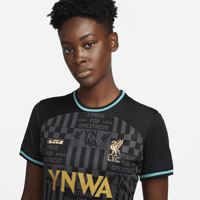 Jersey de fútbol Nike Dri-FIT Replica para mujer LeBron x Liverpool FC Stadium