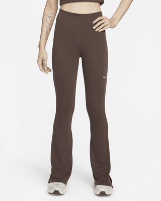 Женские тайтсы Nike Sportswear Chill Knit Tight Mini-Rib Flared Leggings