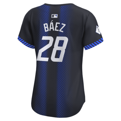 Jersey Nike Dri-FIT ADV de la MLB Limited para mujer Javier Báez Detroit Tigers City Connect