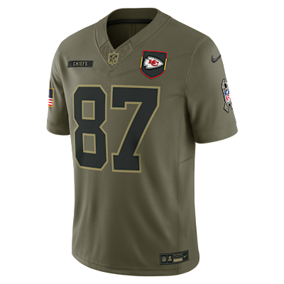 Travis Kelce Kansas City Chiefs Salute to Service Men's Nike Dri-FIT NFL Limited Jersey
