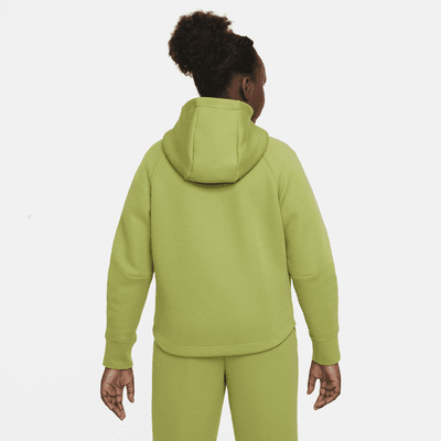 Nike Sportswear Tech Fleece Big Kids' (Girls') Full-Zip Hoodie (Extended Size)