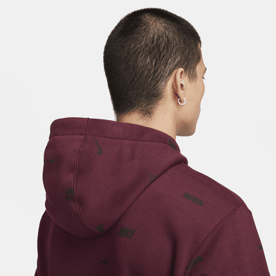 ナイキ クラブ フリース メンズ オールオーバー プリント プルオーバー パーカー