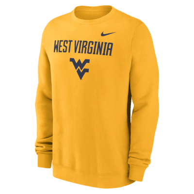 Sudadera de cuello redondo sin cierre universitaria Nike para hombre West Virginia Mountaineers Primetime Primary Stack