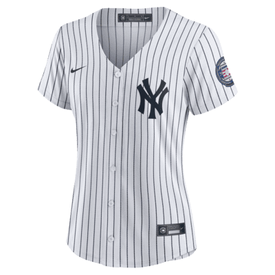 VINTAGE New York Yankees Jersey Womens Large MLB Baseball Derek Jeter Nike  FLAW