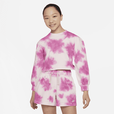 Nike Sportswear Big Kids' (Girls') Washed Long-Sleeve Top