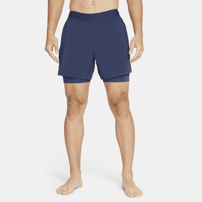 Blue-M Ohmme 2 Dogs Mens 2 In 1 Yoga Shorts 