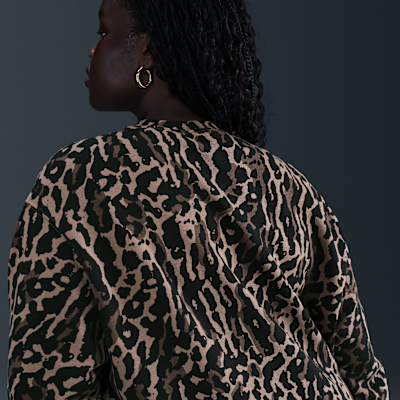 Nike Sportswear Phoenix Fleece Women's Oversized Printed Crew-Neck Sweatshirt (Plus Size)
