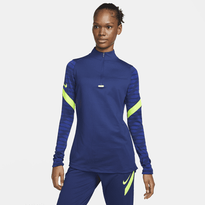 nike strike half zip blue