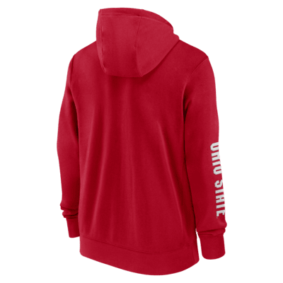 Ohio State Buckeyes Sideline Team Issue Men's Nike College Full-Zip Hoodie