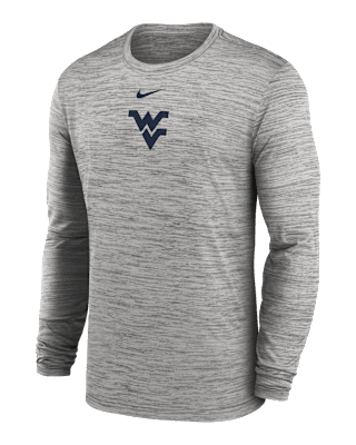 Мужская футболка West Virginia Sideline Velocity Nike Dri-FIT College Long-Sleeve