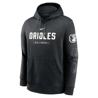 Sudadera con gorro sin cierre Nike de la MLB para hombre Baltimore Orioles Fashion Club