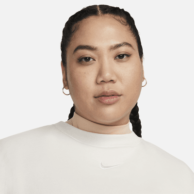 Nike Sportswear Phoenix Fleece túlméretes, kerek nyakkivágású női pulóver (plus size méret)