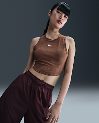 Женские тайтсы Nike Sportswear Chill Knit Tight Cropped Mini-Rib Tank Top