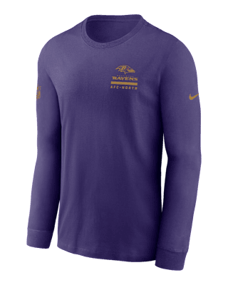 Мужская футболка Baltimore Ravens Sideline Team Issue Nike Dri-FIT NFL Long-Sleeve