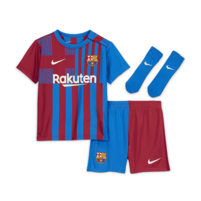 Kit de fútbol para bebé e infantil del FC Barcelona 2021/22 de local.  Nike.com