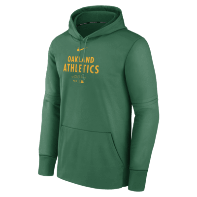 Oakland Athletics Authentic Collection Practice Men's Nike Therma MLB Pullover Hoodie