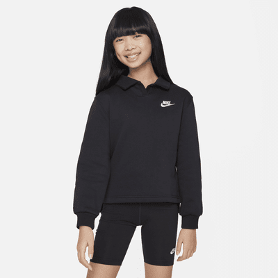 Nike Sportswear Club Fleece Big Kids' (Girls') Polo Top