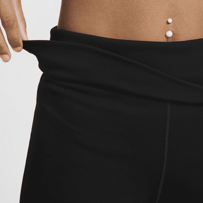 Pantaloni a vita alta con risvolto Dri-FIT Nike One – Donna