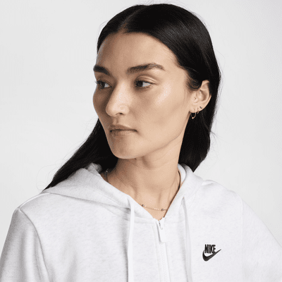 Sudadera con gorro de cierre completo para mujer Nike Sportswear Club Fleece